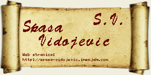 Spasa Vidojević vizit kartica